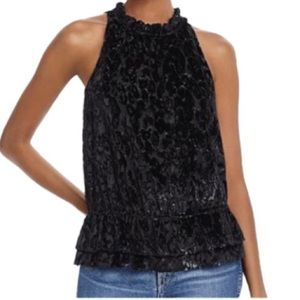 NWT Ramy Brook Bobbi Burnout Leopard Velvet Top